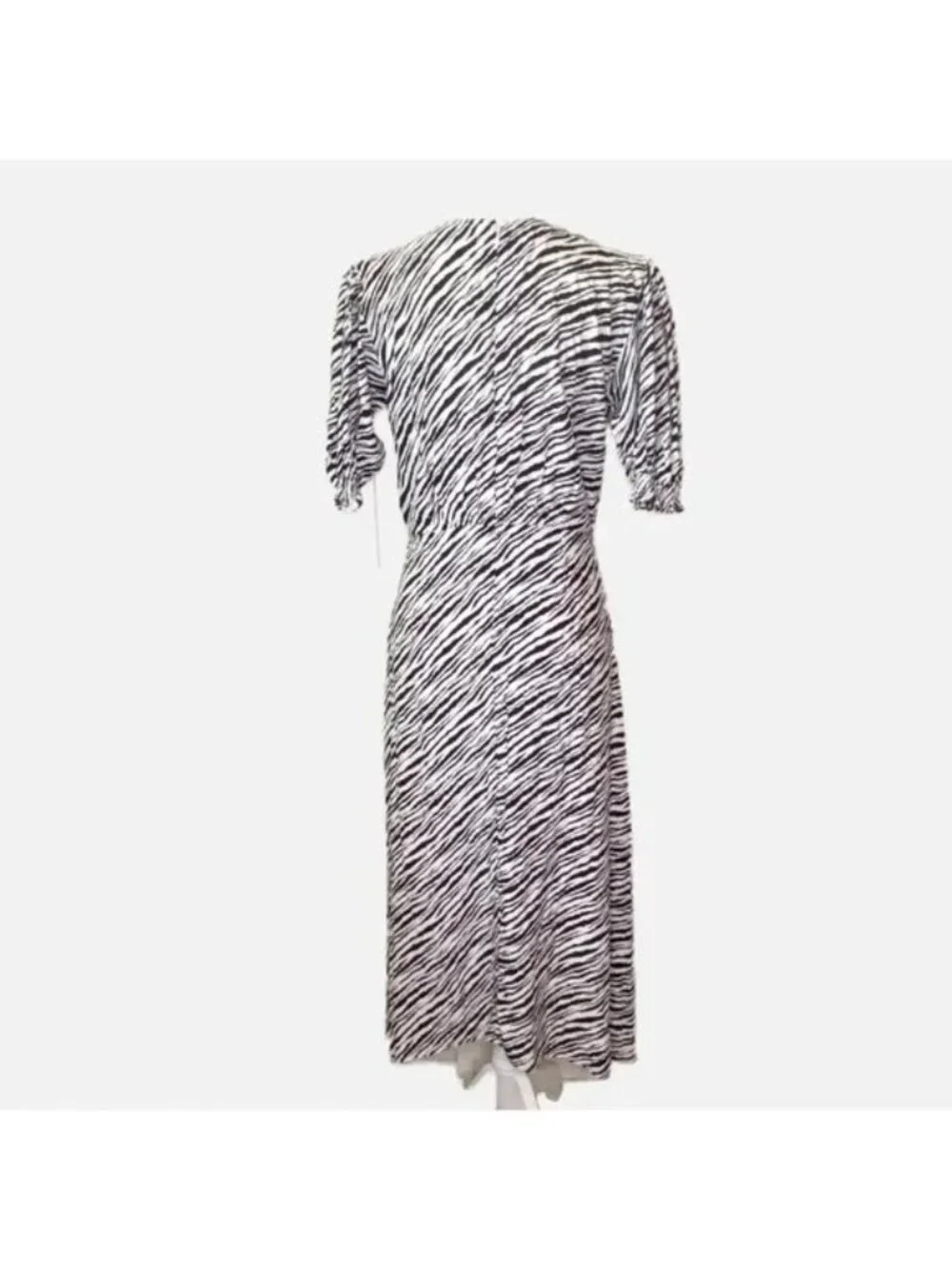 Faithfull The Brand Marie Louise Midi Zebra Print Dress